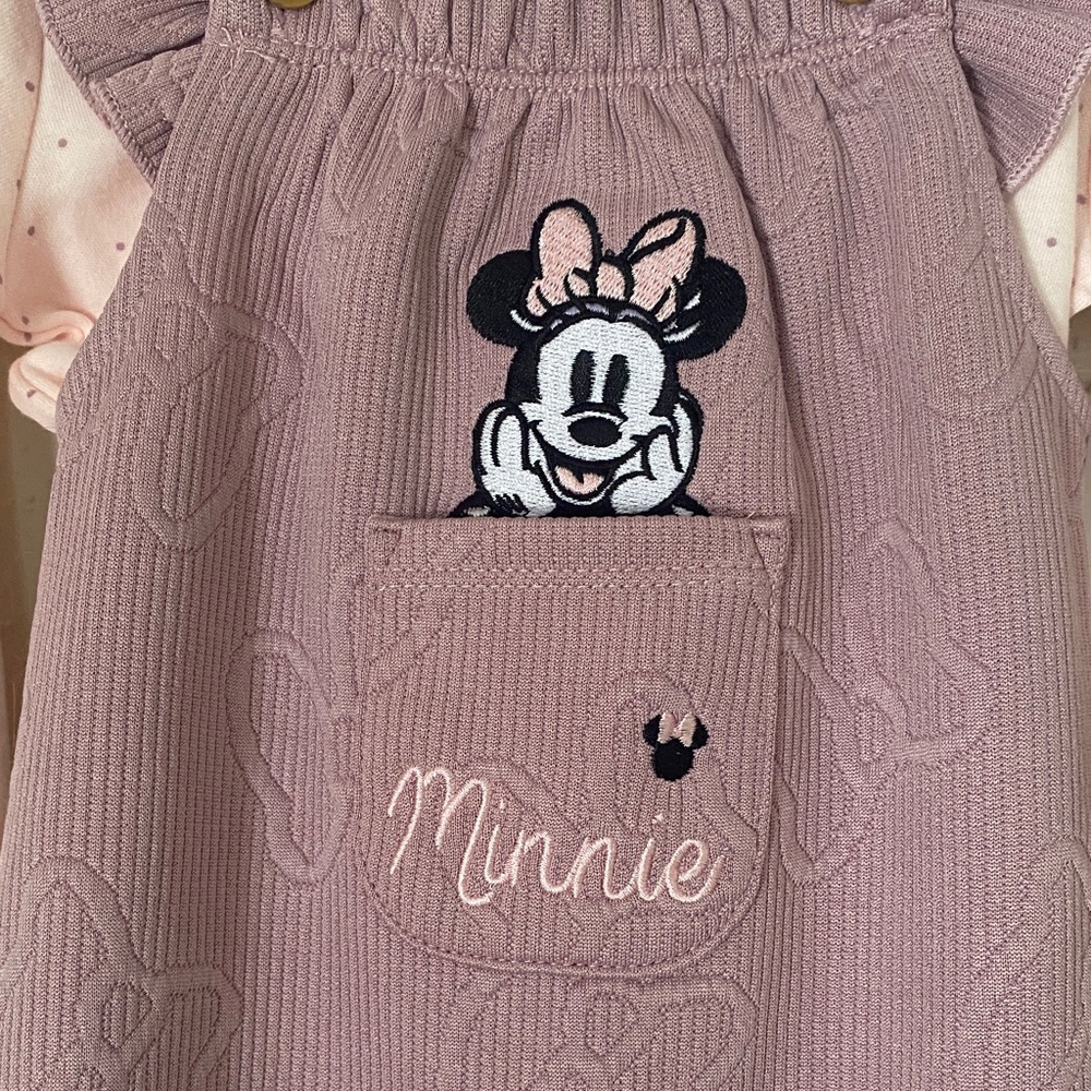 Disney Baby Minnie Mouse 2pc Outfit 18M NWT Pink Ruffle Set - Picture 3 of 14